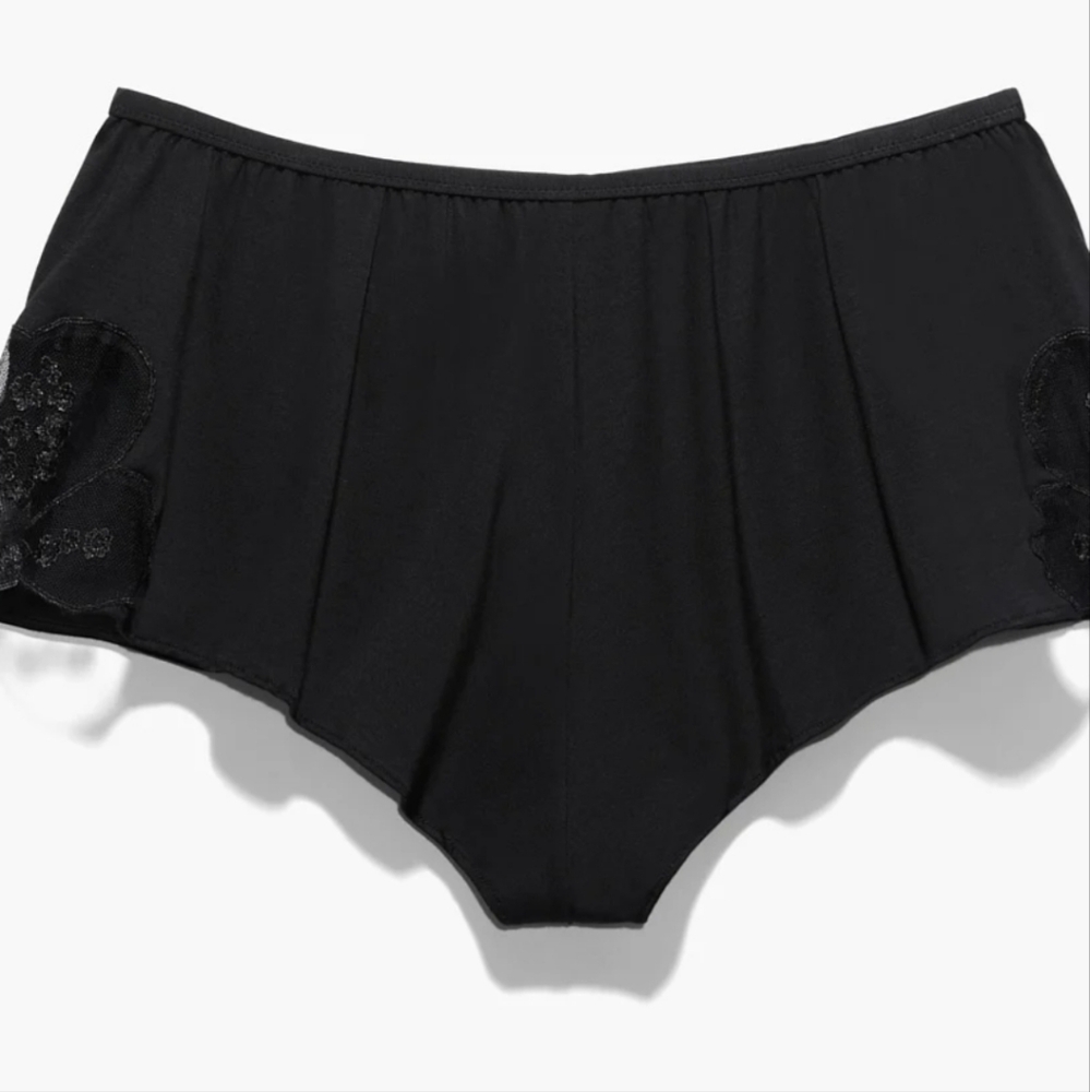 Savage x Fenty Lace Sleep Short-Black Caviar- 3X